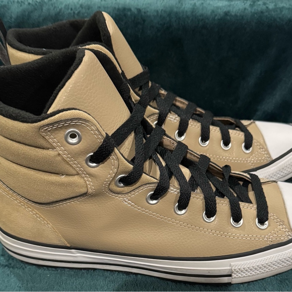 Converse Men's Beige High-Top Sneakers - Picture 4 of 8